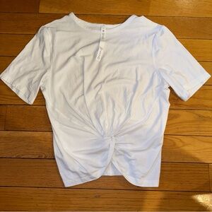 NWOT lululemon white knot top